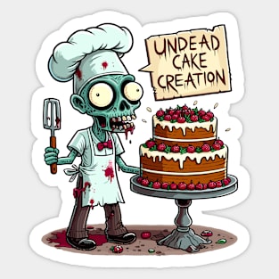 Undead Cake creation - Zombie Baker Sticker